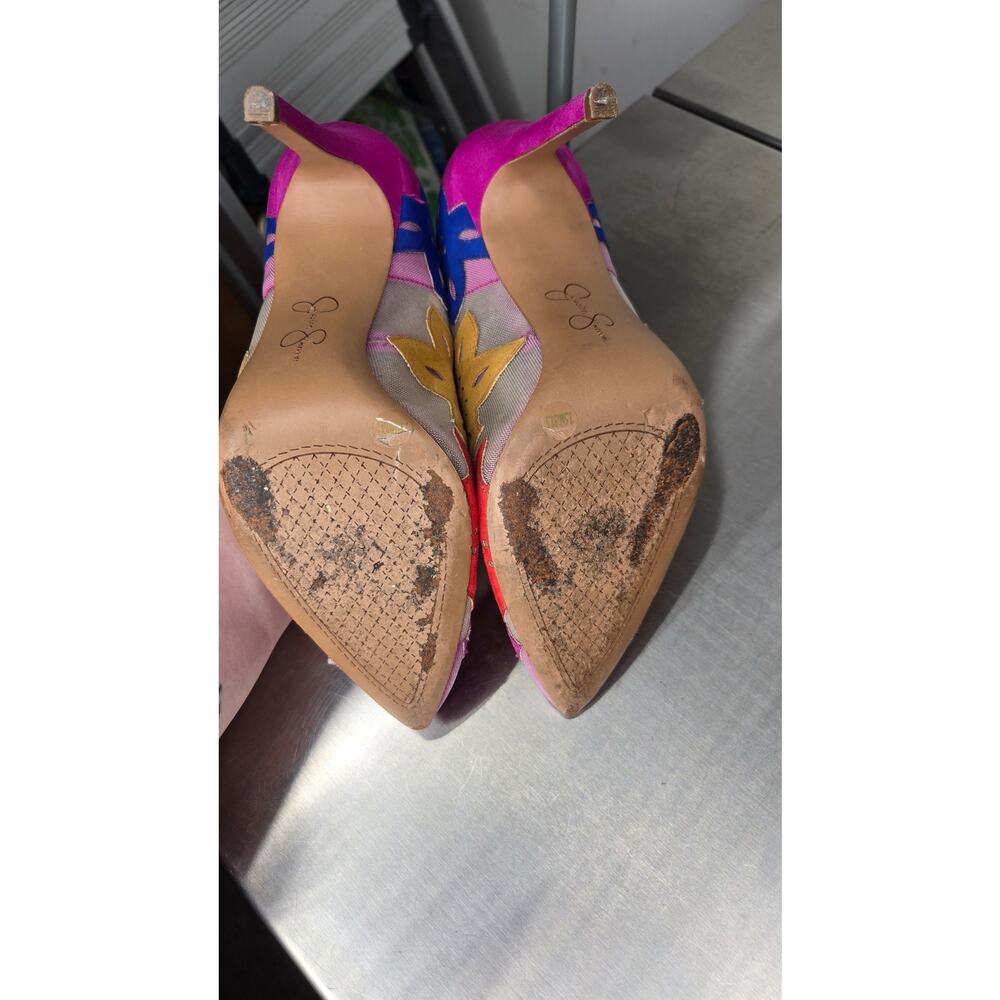 JESSICA SIMPSON Perie Floral Cut Out Pumps Size 7.5 - Picture 9 of 11